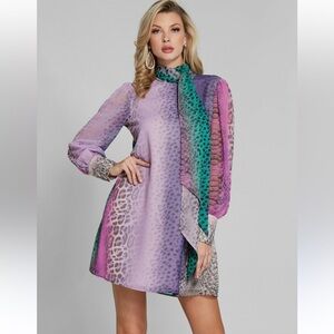 Marciano Elegant Multicolor Animal Print Dress - Size M